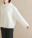 カシミヤ混ファーフードコート