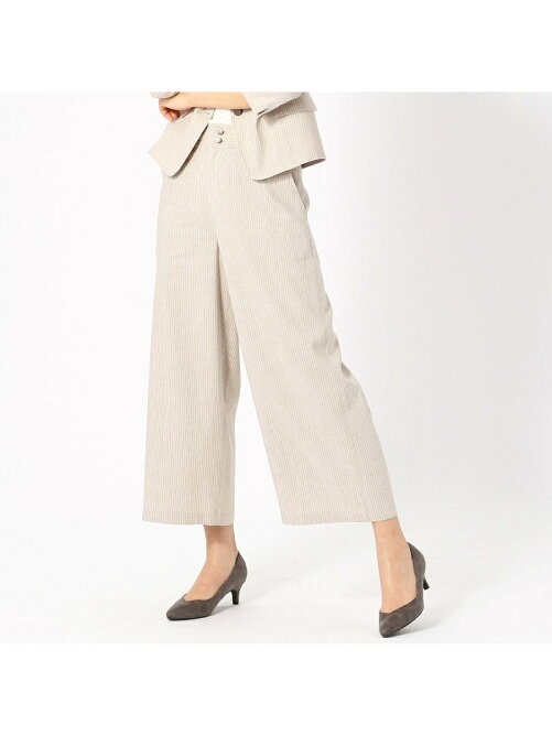 Comme Ca Ism ウォッシャブル リネンレーヨン ワイドパンツ