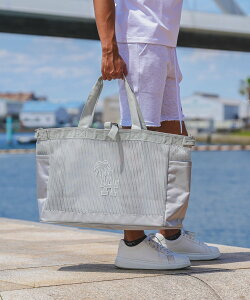 Retro Engine easy Mesh BAG �A�_���X�W���O���[ �o�b�O �g�[�g�o�b�O �O���[ �u���b�N�y���������z