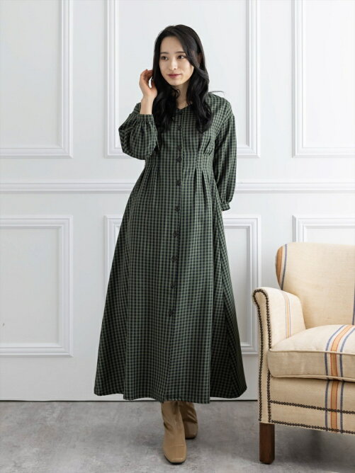 Clear ギンガムチェックウエストタックワンピース Rakuten Fashion 楽天ファッション 旧楽天ブランドアベニュー Dq5041