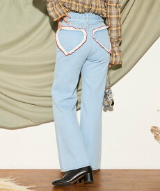 【SALE／20%OFF】CIAOPANIC TYPY 【HELLO.SANFRANCISCO】ハートポケットレースフレアデニム チャオパニックティピー パンツ ジーンズ・デニムパンツ ブルー【送料無料】