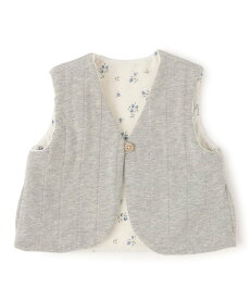 petit main リバーシブルベスト ナルミヤオンライン マタニティウェア・ベビー用品 ベビートップス グレー ホワイト