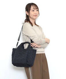 【SALE／40%OFF】COOCO JSC SMILEYキルティング多機能2WAYバッグ プードゥードゥー バッグ トートバッグ ブラック ブルー【送料無料】