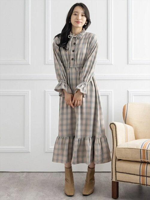 Clear リボン付きチェックワンピース Rakuten Fashion 楽天ファッション 旧楽天ブランドアベニュー Dq5042