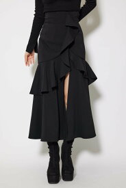 rienda フリルスリットハイウエストスコートショートパンツ リエンダ パンツ その他のパンツ グレー ブラック ベージュ【送料無料】