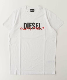 【SALE／50%OFF】DIESEL DIESEL ディーゼル ブランドロゴ半袖Tシャツカットソー Kids シフォン トップス カットソー・Tシャツ カーキグリーン ピンク ホワイト ブラック【送料無料】