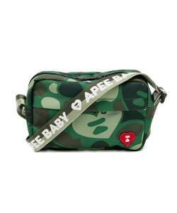 A BATHING APE HEART BADGE CROSSBODY CAMO MINI BAG #1 �A �x�C�V���O �G�C�v �o�b�O �V�����_�[�o�b�O �O���[���y���������z