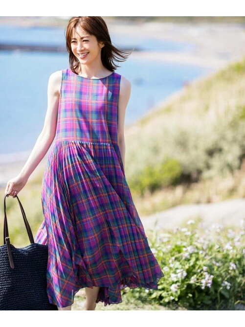 Dressterior Cluel6月号 Otonamuse5月号掲載 シアーマドラスチェックプリーツワンピース Rakuten Fashion 楽天ファッション 旧楽天ブランドアベニュー Cm7043