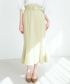 【SALE／20%OFF】MISCH MASCH 【2024春夏新作】フロントカットマーメイドスカート/MM417224 ミッシュマッシュ スカート ミディアムスカート イエロー ベージュ ブラック ブルー【送料無料】