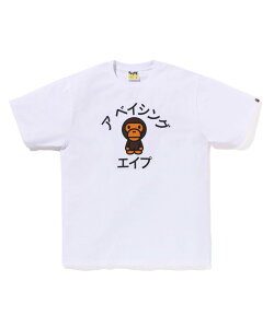 A BATHING APE BABY MILO COLLEGE TEE A xCVO GCv gbvX Jbg\[ETVc ubN zCgyz