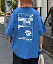 【DOGS】ユニセックスアニマル刺繍ロゴ半袖TEE