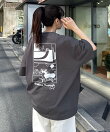 【DOGS】ユニセックスアニマル刺繍ロゴ半袖TEE