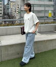 【DOGS】ユニセックスアニマル刺繍ロゴ半袖TEE
