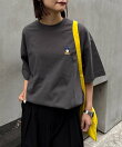 【DOGS】ユニセックスアニマル刺繍ロゴ半袖TEE