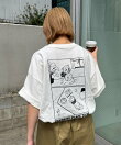 【DOGS】ユニセックスアニマル刺繍ロゴ半袖TEE