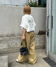 【DOGS】ユニセックスアニマル刺繍ロゴ半袖TEE