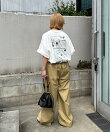 【DOGS】ユニセックスアニマル刺繍ロゴ半袖TEE