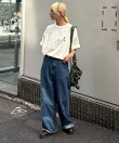 【DOGS】ユニセックスアニマル刺繍ロゴ半袖TEE