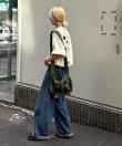 【DOGS】ユニセックスアニマル刺繍ロゴ半袖TEE