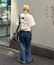 【DOGS】ユニセックスアニマル刺繍ロゴ半袖TEE
