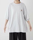 【DOGS】ユニセックスアニマル刺繍ロゴ半袖TEE
