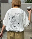 【DOGS】ユニセックスアニマル刺繍ロゴ半袖TEE
