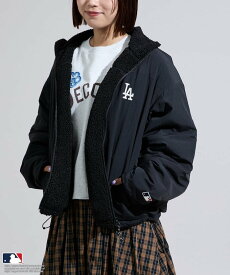 【SALE／40%OFF】FREAK'S STORE MLB リバーシブルボアブルゾン/フリースジャケット/裏フリース/ボアフリース 限定展開 25AW フリークスストア ジャケット・アウター ブルゾン・ジャンパー ブラック ブラウン ネイビー【送料無料】
