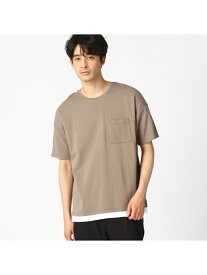 【SALE／18%OFF】COMME CA ISM フェイクレイヤード Tシャツ コムサイズム トップス カットソー・Tシャツ ベージュ ブラック ネイビー カーキ