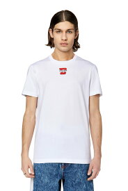 【SALE／30%OFF】DIESEL メンズ Tシャツ 半そで ロゴ グラフィック スリムフィット ディーゼル トップス カットソー・Tシャツ ホワイト ブラック レッド【送料無料】