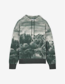 【SALE／50%OFF】Maison Kitsune Maison Kitsune/(M【公式】Maison Kitsune LANDSCAPE OVERSIZE HOODIE メゾン キツネ アーカイブス トップス パーカー・フーディー グリーン【送料無料】