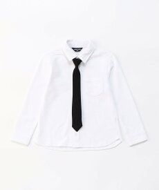 【SALE／10%OFF】COMME CA ISM ネクタイ付き 長袖シャツ(100-130cm) コムサイズム トップス シャツ・ブラウス ホワイト