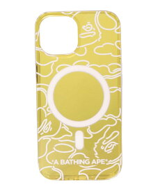 A BATHING APE (M)NEON CAMO IPHONE 15 CLEAR CASE ア ベイシング エイプ スマホグッズ・オーディオ機器 スマホ・タブレット・PCケース/カバー イエロー【送料無料】