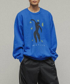 M TO R 【Henri Matisse】M TO R別注 CREW SWEAT SHIRTS アダムエロペ トップス スウェット・トレーナー ブラック グレー ブルー【送料無料】