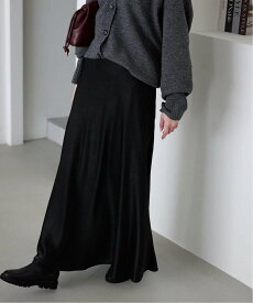 SLOBE IENA 《WEB限定カラー有り/追加》グロッシーサテンフレアスカート スローブ イエナ スカート ロング・マキシスカート グレー ブラウン ブラック ベージュ ネイビー【送料無料】