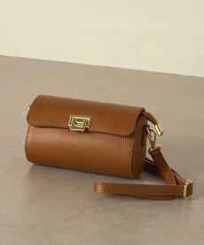 【SALE／5%OFF】AULENTTI AULENTTI/イタリアンレザー ショルダーバッグ LB-85894-DO セットアップセブン バッグ ショルダーバッグ ブラウン ブラック【送料無料】