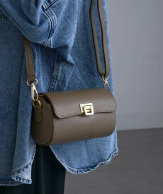 【SALE／5%OFF】AULENTTI AULENTTI/イタリアンレザー ショルダーバッグ LB-85894-DO セットアップセブン バッグ ショルダーバッグ ブラウン ブラック【送料無料】