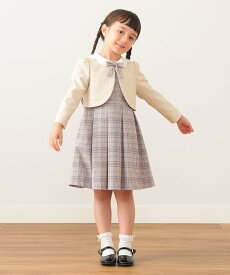 BEAMS mini セレモニー ワンピース + ボレロ セット 2026SS(110~130cm) ビームスセレモニー2026 26SS 入学式 卒業式 入園式 卒園式 フォーマル 面接 式典 七五三 発表会 ビームス ミニ ワンピース・ドレス ドレス パープル ホワイト【送料無料】