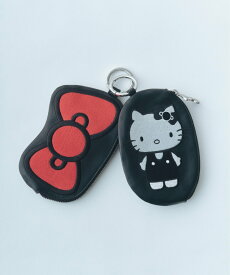 ear PAPILLONNER 【HELLO KITTY(ハローキティ)×ear】コラボレザーケース《本革》 イア パピヨネ 財布・ポーチ・ケース その他の財布・ポーチ・ケース ブラック レッド【送料無料】