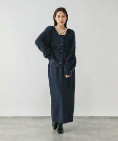 【SALE／50%OFF】GLOBAL WORK シャギーカーディガン*スカートSET/579504 グローバルワーク ワンピース・ドレス その他のワンピース・ドレス グレー ブラウン ネイビー【送料無料】