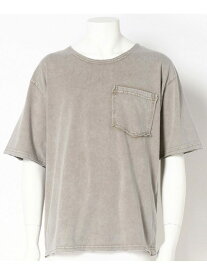 【SALE／50%OFF】RATTLE TRAP Uネックピグメントカット半袖Tシャツ メンズ ビギ トップス カットソー・Tシャツ ベージュ レッド ブラック