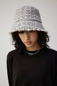 【SALE／50%OFF】AZUL BY MOUSSY ツイードバケットハット アズールバイマウジー 帽子 その他の帽子 ホワイト ブラック