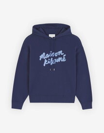 Maison Kitsune MAISON KITSUNE/(M)MAISON KITSUNE HANDWRITTEN OVERSIZED HOODIE メゾン キツネ トップス パーカー・フーディー ブルー【送料無料】