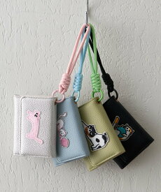 RMAF 【WEB限定】ストラップ付ネコ刺繍カードケース リマインドミーアンドフォーエバー インテリア・生活雑貨 その他のインテリア・生活雑貨 ブルー ブラック シルバー