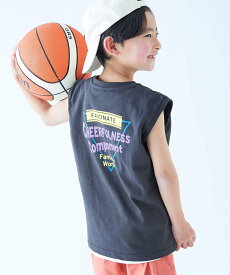 【SALE／18%OFF】devirock 綿100% デビラボ BIGシルエット プリントタンクトップ 子供服 キッズ 男の子 26SS デビロック トップス ノースリーブ・タンクトップ グレー ホワイト