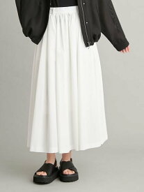 【SALE／50%OFF】Mila Owen 【撥水】【イージーケア】ボリュームギャザーマキシ丈スカート ミラオーウェン スカート ロング・マキシスカート ベージュ ホワイト ネイビー【送料無料】