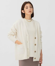 【SALE／30%OFF】23区 L 【CLASSY.1月号掲載】ウールカシミヤブレンド カーディガン ニジュウサンク トップス カーディガン ブラウン ホワイト ベージュ ブルー【送料無料】