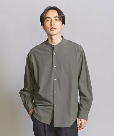 【SALE／70%OFF】BEAUTY&YOUTH UNITED ARROWS ツイスト バンドカラー フォルムテーパード シャツ ユナイテッドアローズ アウトレット トップス シャツ・ブラウス カーキ グレー ブルー