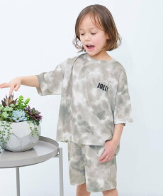 【SALE／18%OFF】devirock 【涼感 サラッとメッシュ】ワンマイルにもおすすめ タイダイパジャマ 子供服 26SS デビロック インナー・ルームウェア パジャマ グレー グリーン パープル オレンジ ピンク