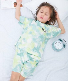 【SALE／18%OFF】devirock 【涼感 サラッとメッシュ】ワンマイルにもおすすめ タイダイパジャマ 子供服 26SS デビロック インナー・ルームウェア パジャマ グレー グリーン パープル オレンジ ピンク