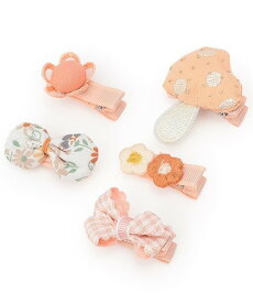 petit main ヘアクリップセット/L ナルミヤオンライン ヘアアクセサリー バレッタ・ヘアクリップ・ヘアピン ピンク